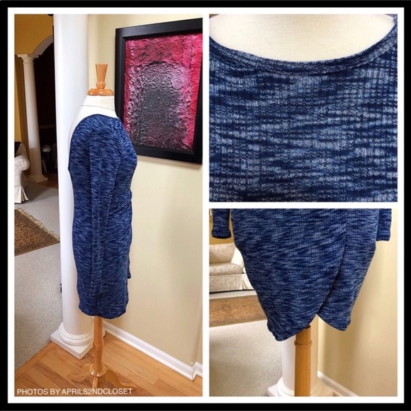 AMERICAN TWIST BLUE V-NECK MINI TUNIC DRESS A3C - Picture 4 of 8